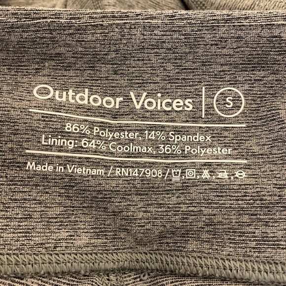 Outdoor Voices Athletic Leggings S Gray Heather Color Block - Picture 12 of 12